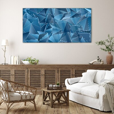 Tableau sur verre La géométrie des solides bleus