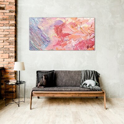 Tableau imprimé sur verre Émotions pastel en mouvement