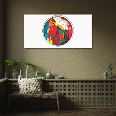 Tableau sur verre Un tourbillon coloré d'émotions picturales