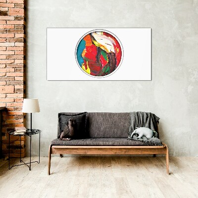 Tableau sur verre Un tourbillon coloré d'émotions picturales