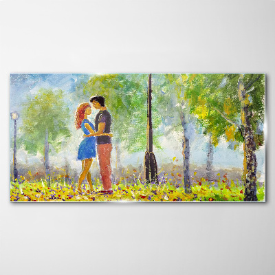 Tableau photo sur verre L'amour parmi la verdure