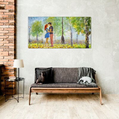 Tableau photo sur verre L'amour parmi la verdure