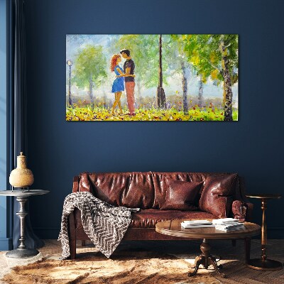 Tableau photo sur verre L'amour parmi la verdure