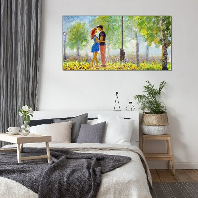Tableau photo sur verre L'amour parmi la verdure