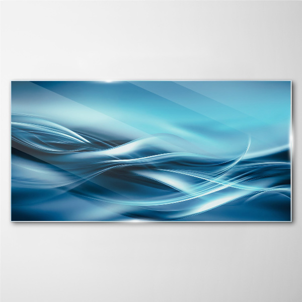 Tableau en verre Des vagues aux nuances de bleu