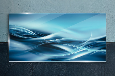 Tableau en verre Des vagues aux nuances de bleu