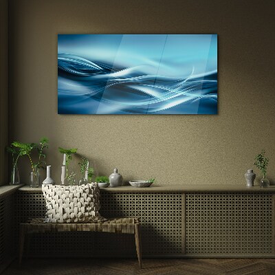 Tableau en verre Des vagues aux nuances de bleu