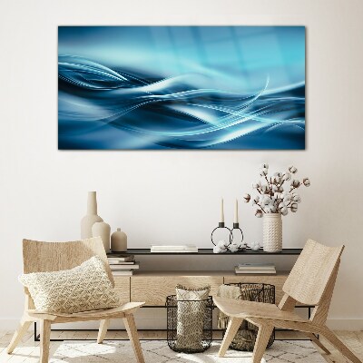 Tableau en verre Des vagues aux nuances de bleu