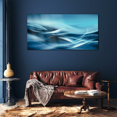 Tableau en verre Des vagues aux nuances de bleu
