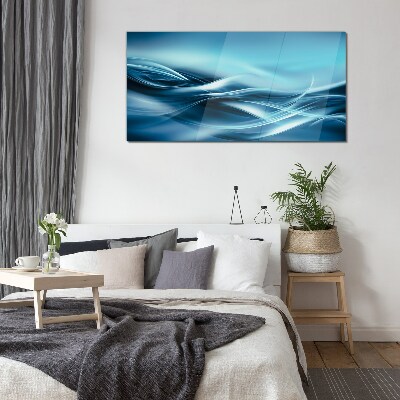 Tableau en verre Des vagues aux nuances de bleu