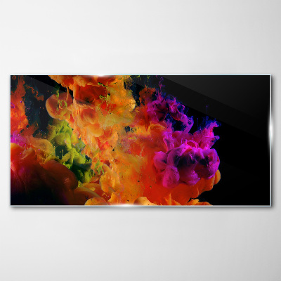 Tableau photo sur verre Expression de la couleur en mouvement