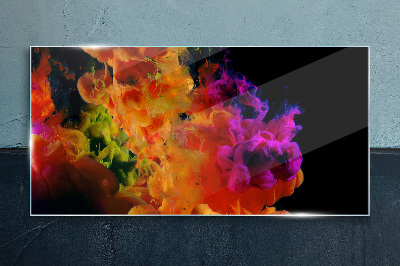 Tableau photo sur verre Expression de la couleur en mouvement