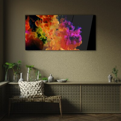 Tableau photo sur verre Expression de la couleur en mouvement
