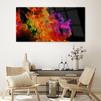Tableau photo sur verre Expression de la couleur en mouvement