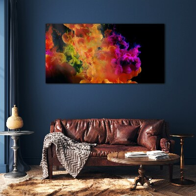 Tableau photo sur verre Expression de la couleur en mouvement