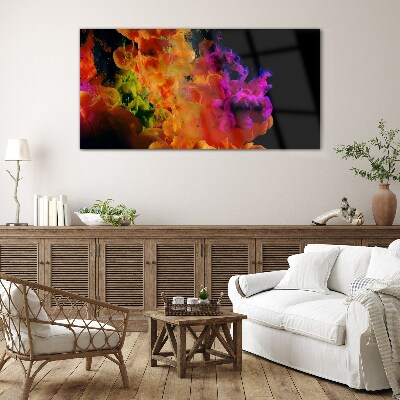Tableau photo sur verre Expression de la couleur en mouvement