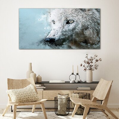 Tableau sur verre Le secret du loup