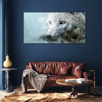 Tableau sur verre Le secret du loup