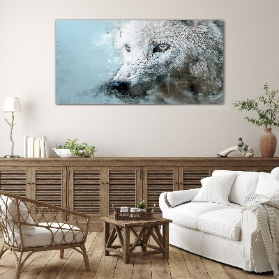 Tableau sur verre Le secret du loup