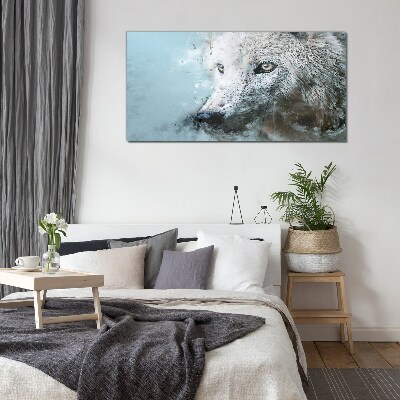 Tableau sur verre Le secret du loup