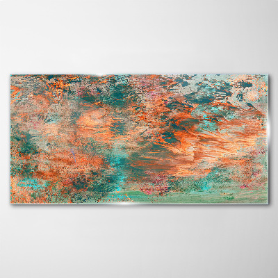 Tableau imprimé sur verre Paysage abstrait aux couleurs du feu