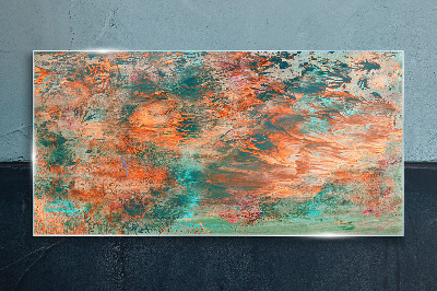 Tableau imprimé sur verre Paysage abstrait aux couleurs du feu
