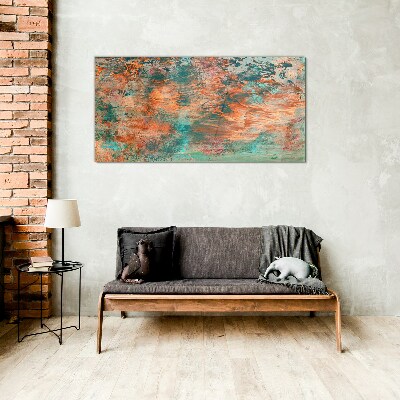 Tableau imprimé sur verre Paysage abstrait aux couleurs du feu