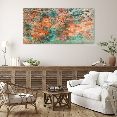 Tableau imprimé sur verre Paysage abstrait aux couleurs du feu