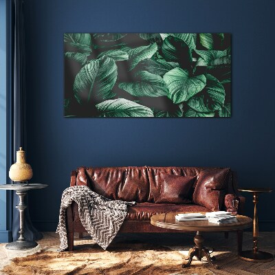 Tableau sur verre Symphonie verte des feuilles
