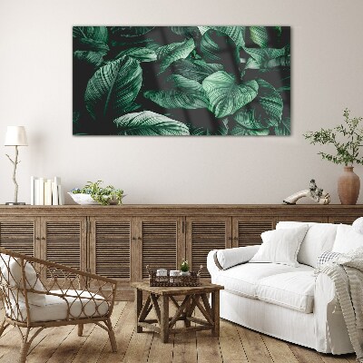 Tableau sur verre Symphonie verte des feuilles