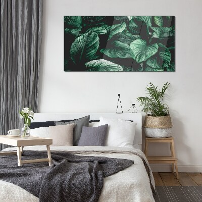 Tableau sur verre Symphonie verte des feuilles