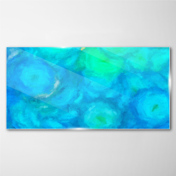 Tableau en verre Cercles turquoise en bleu