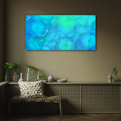 Tableau en verre Cercles turquoise en bleu