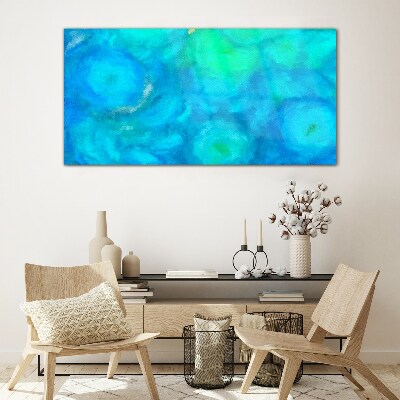 Tableau en verre Cercles turquoise en bleu