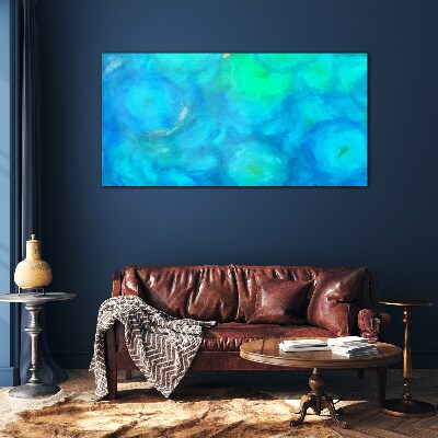 Tableau en verre Cercles turquoise en bleu