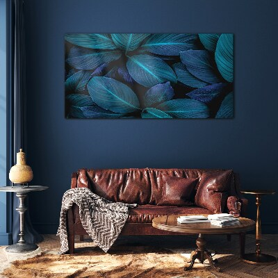 Tableau imprimé sur verre Forêt mystérieuse de feuilles