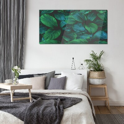 Tableau imprimé sur verre Mosaïque de feuilles vertes