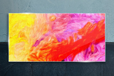 Tableau verre imprimé Abstraction colorée aux tons chauds
