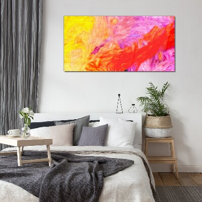 Tableau verre imprimé Abstraction colorée aux tons chauds