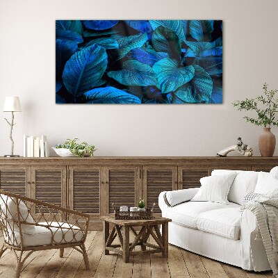 Tableau photo sur verre Un paradis vert aux nuances de bleu