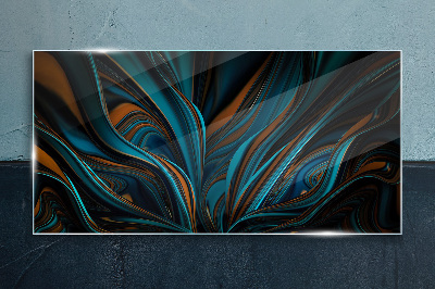 Tableau imprimé sur verre Vagues de couleurs en mouvement