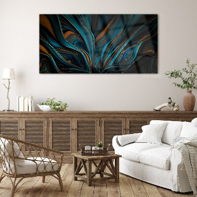 Tableau imprimé sur verre Vagues de couleurs en mouvement