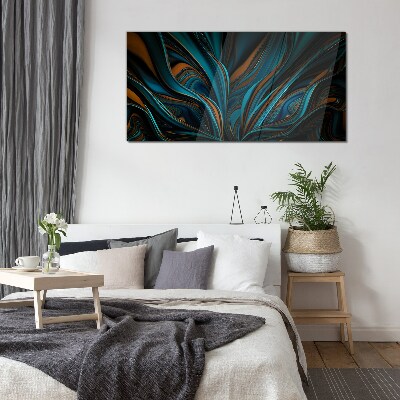 Tableau imprimé sur verre Vagues de couleurs en mouvement