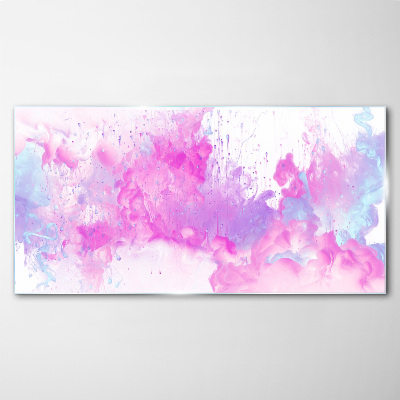 Tableau imprimé sur verre Explosions d'eau rose