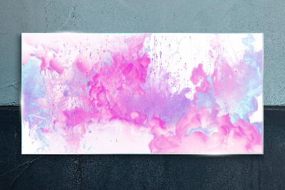 Tableau imprimé sur verre Explosions d'eau rose