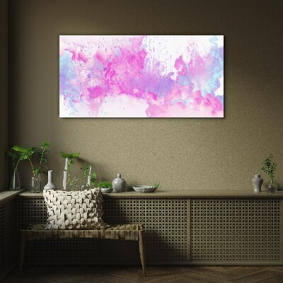 Tableau imprimé sur verre Explosions d'eau rose