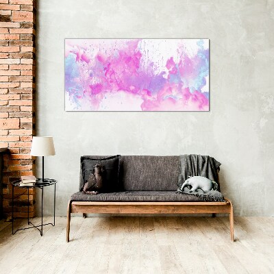 Tableau imprimé sur verre Explosions d'eau rose