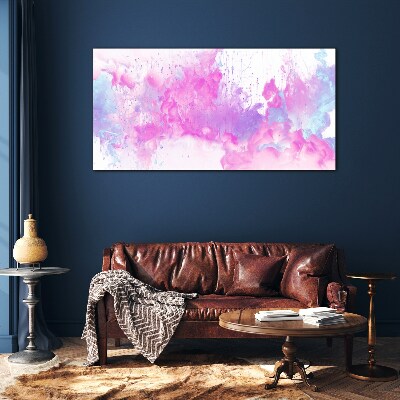 Tableau imprimé sur verre Explosions d'eau rose
