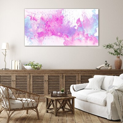 Tableau imprimé sur verre Explosions d'eau rose