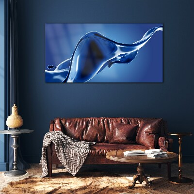 Tableau en verre Une vague de lumière bleue
